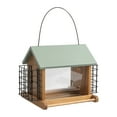 thumbnail image 1 of Vibrant Life Wood Hopper Bird Feeder with Double Suet Cages, 10 lb Capacity, 1 of 9
