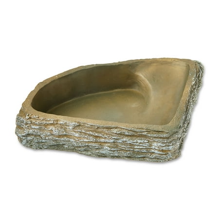 Vibrant Life Reptile Terrarium Resin Feeding Bowl, Gray
