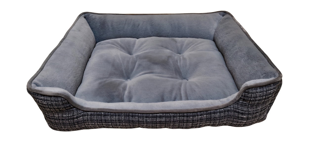 Vibrant Life Medium Signature Cuddler Pet Bed, Gray, 22" x 27"
