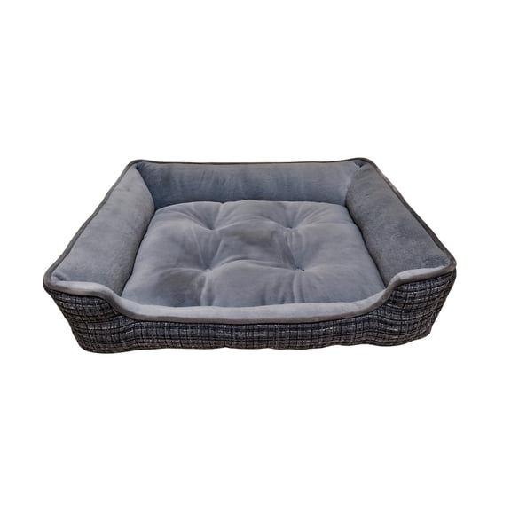 Vibrant Life Medium Signature Cuddler Pet Bed, Gray, 22" x 27"