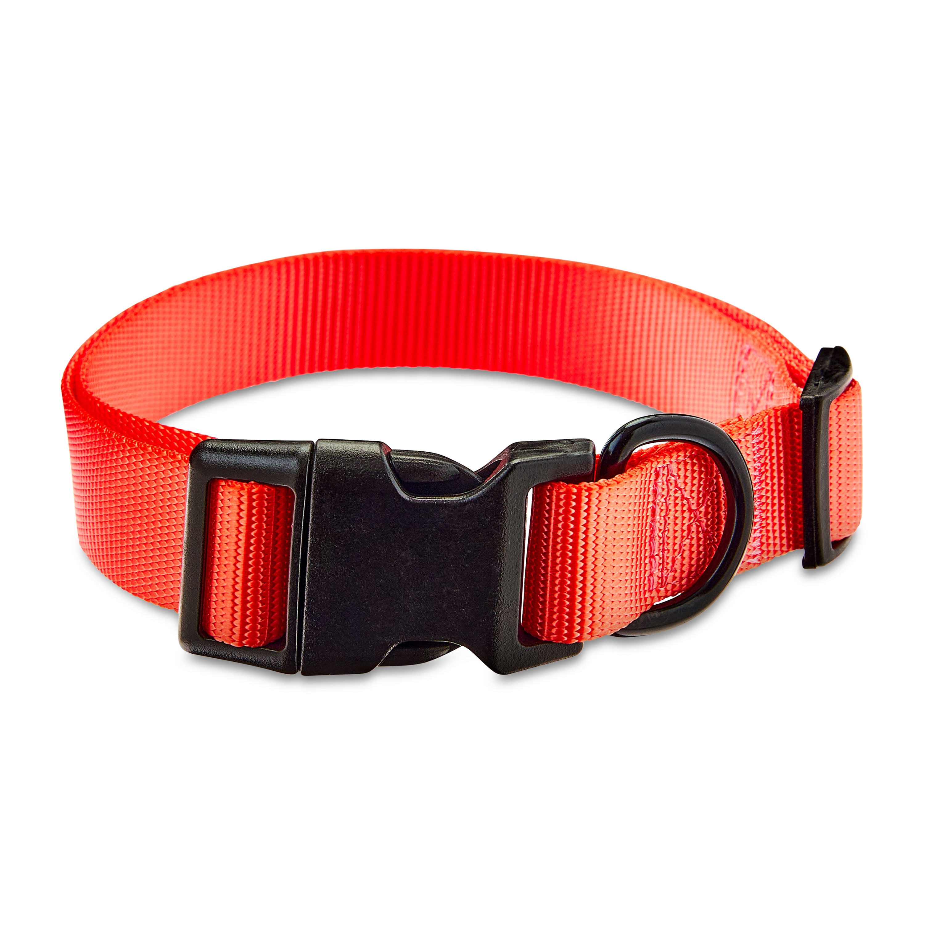 Vibrant Life Polyester Adjustable Dog Collar, Coral, L