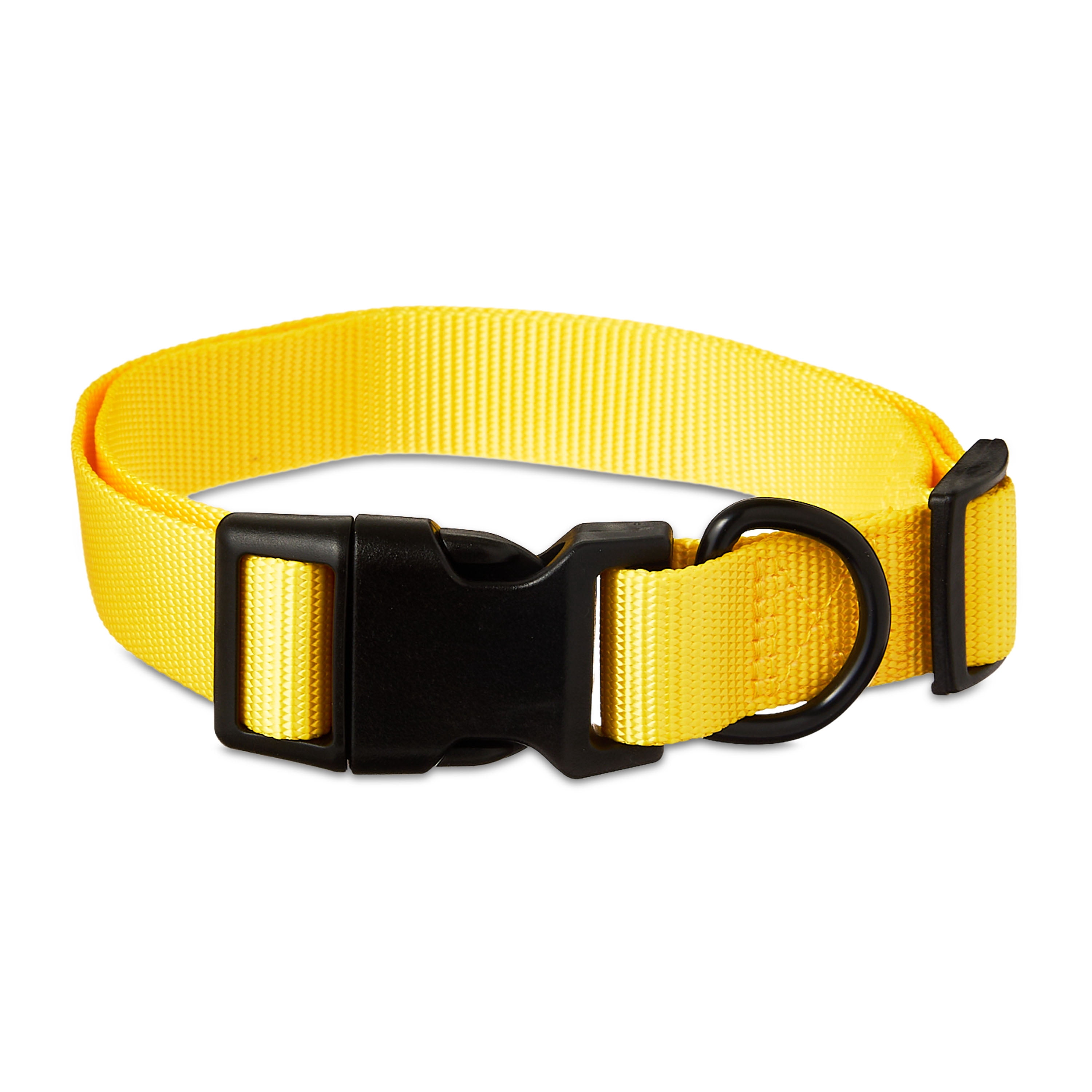 Vibrant Life Polyester Adjustable Dog Collar, Yellow, L