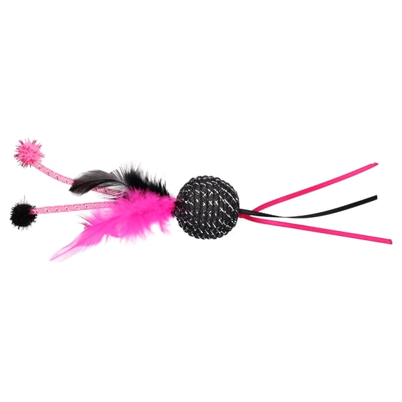 Vibrant Life Mesh Feather Ball Cat Toy, Pink