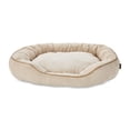 thumbnail image 1 of Vibrant Life Large Oval Corduroy Cuddler Dog Bed, Tan, 30" x 27", 1 of 6