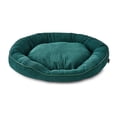 thumbnail image 1 of Vibrant Life Large Oval Corduroy Cuddler Pet Bed, Green, 30" x 27", 1 of 6