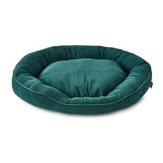 Vibrant Life Large Oval Corduroy Cuddler Pet Bed, Green, 30" x 27"
