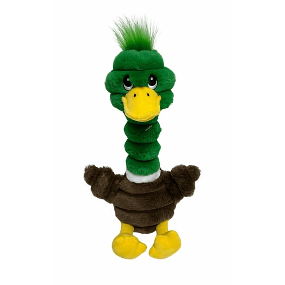 Vibrant Life Yellow Long Neck Duck Plush Dog Toy with Squeaker, Chew Level 3