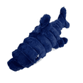 thumbnail image 1 of Vibrant Life Blue Shark Plush Dog Toy with Squeaker, Chew Level 3, 1 of 10