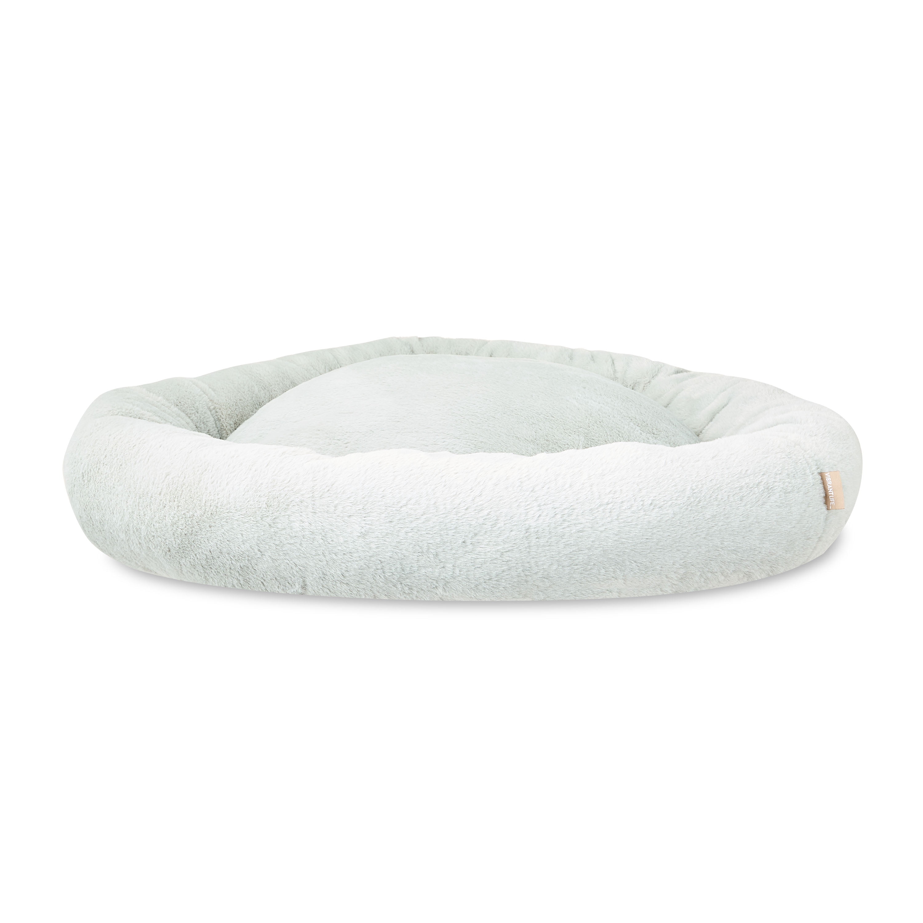 Vibrant Life Extra Large Round Orthopedic Pet Bed, Gray, 35"