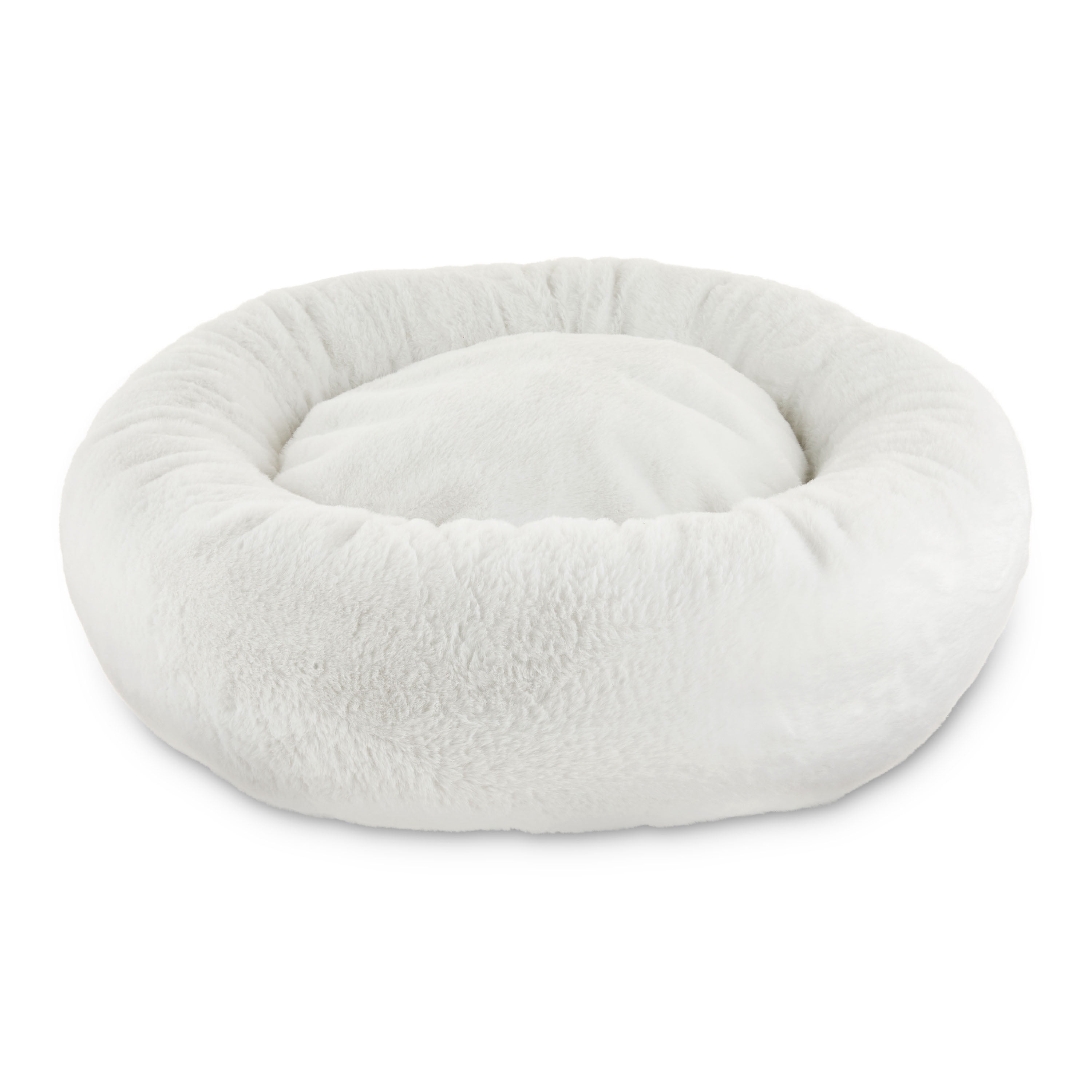 Vibrant Life Medium Orthopedic Bolster Dog Bed, White, 25" x 35"