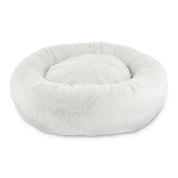 Vibrant Life Medium Orthopedic Bolster Dog Bed, White, 25" x 35"