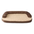 thumbnail image 1 of Vibrant Life Large Round Corner Sofa Style Dog Bed, Brown, 32" x 42", 1 of 6
