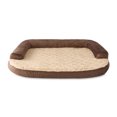 thumbnail image 1 of Vibrant Life Extra Large Round Corner Sofa Style Dog Bed, Brown, 35" x 48", 1 of 6