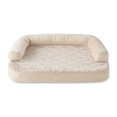 thumbnail image 1 of Vibrant Life Small Round Corner Sofa Style Dog Bed, Tan, 23" x 28", 1 of 5