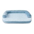 thumbnail image 1 of Vibrant Life Medium Round Corner Sofa Style Dog Bed, Blue, 25" x 35", 1 of 6