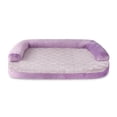 thumbnail image 1 of Vibrant Life Large Round Corner Sofa Style Dog Bed, Purple, 32" x 42", 1 of 7