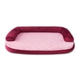thumbnail image 1 of Vibrant Life Large Round Corner Sofa Style Dog Bed, Red, 32" x 42", 1 of 6