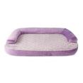 thumbnail image 1 of Vibrant Life Extra Large Round Corner Sofa Style Dog Bed, Purple, 35" x 48", 1 of 7
