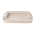 thumbnail image 1 of Vibrant Life Large Round Corner Sofa Style Dog Bed, Tan, 32" x 42", 1 of 6