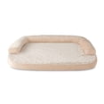 thumbnail image 1 of Vibrant Life Extra Large Round Corner Sofa Style Dog Bed, Tan, 35" x 48", 1 of 7