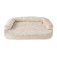 thumbnail image 1 of Vibrant Life Medium Round Corner Sofa Style Dog Bed, Tan, 25" x 35", 1 of 6