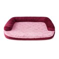 thumbnail image 1 of Vibrant Life Medium Round Corner Sofa Style Dog Bed, Red, 25" x 35", 1 of 6