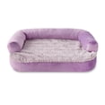 thumbnail image 1 of Vibrant Life Extra Small Round Corner Sofa Style Dog Bed, Purple, 15" x 20", 1 of 6