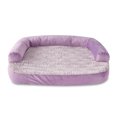 thumbnail image 1 of Vibrant Life Small Round Corner Sofa Style Dog Bed, Purple, 23" x 28", 1 of 6
