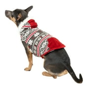 Vibrant Life Winter Coat for Cats & Dogs, Snowflake, Red and White, Small