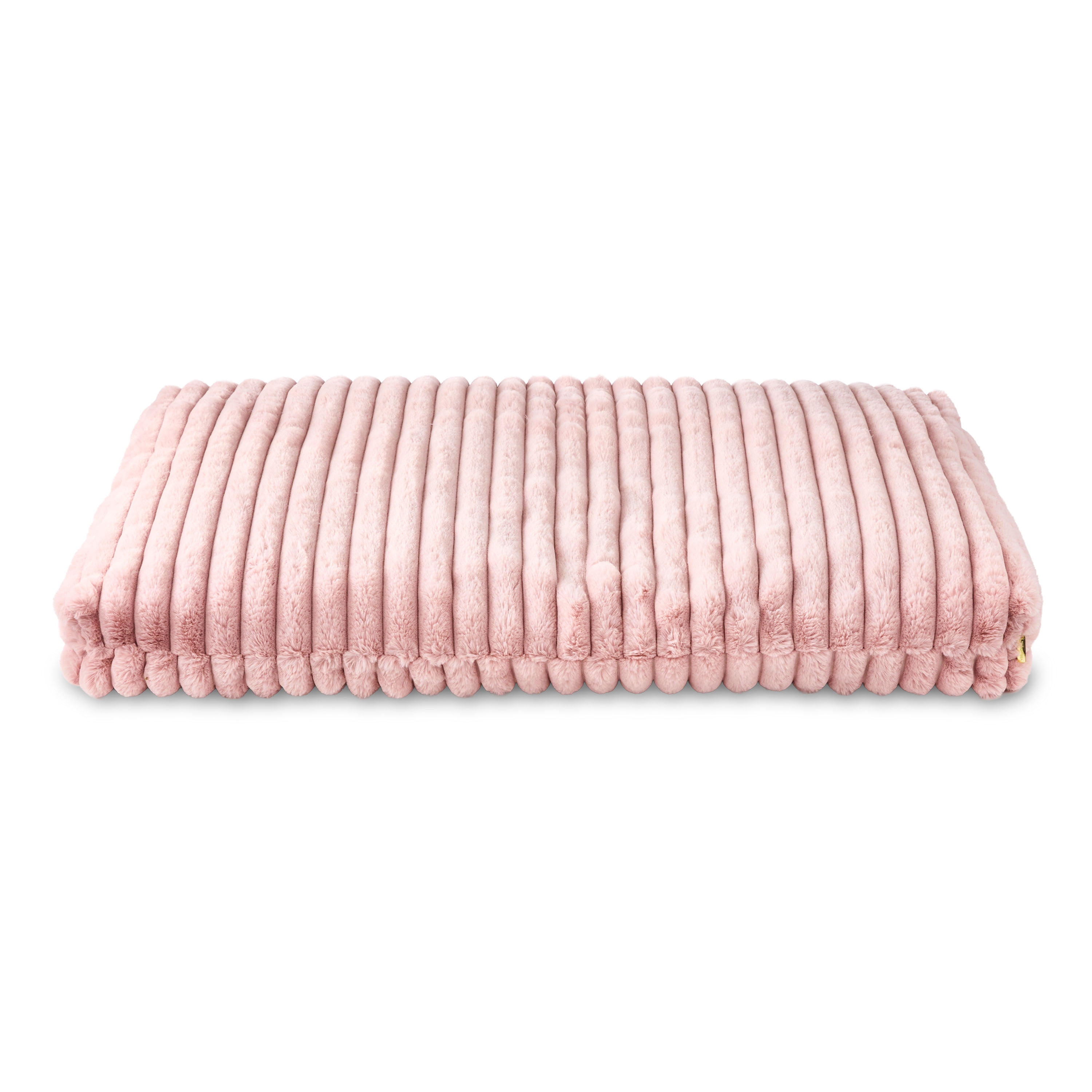 Vibrant Life Large Ribbed Orthopedic Pet Bed, Pink, 40" x 27"