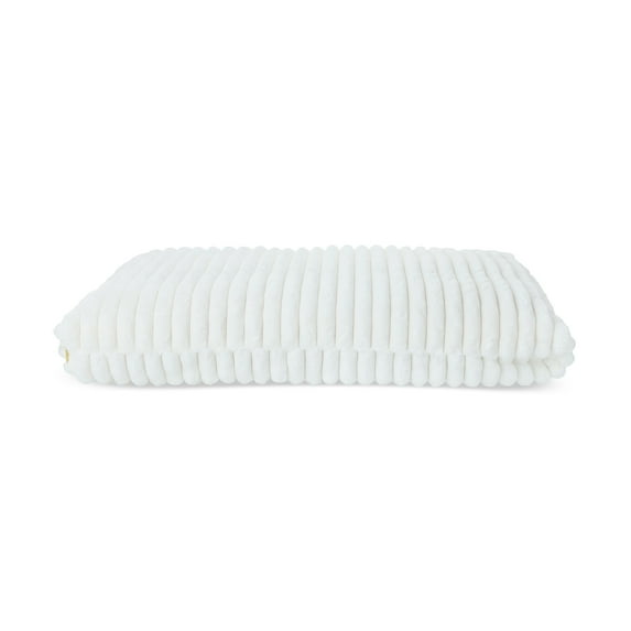 Vibrant Life Large Ribbed Orthopedic Dog Bed, White, 40" x 27"