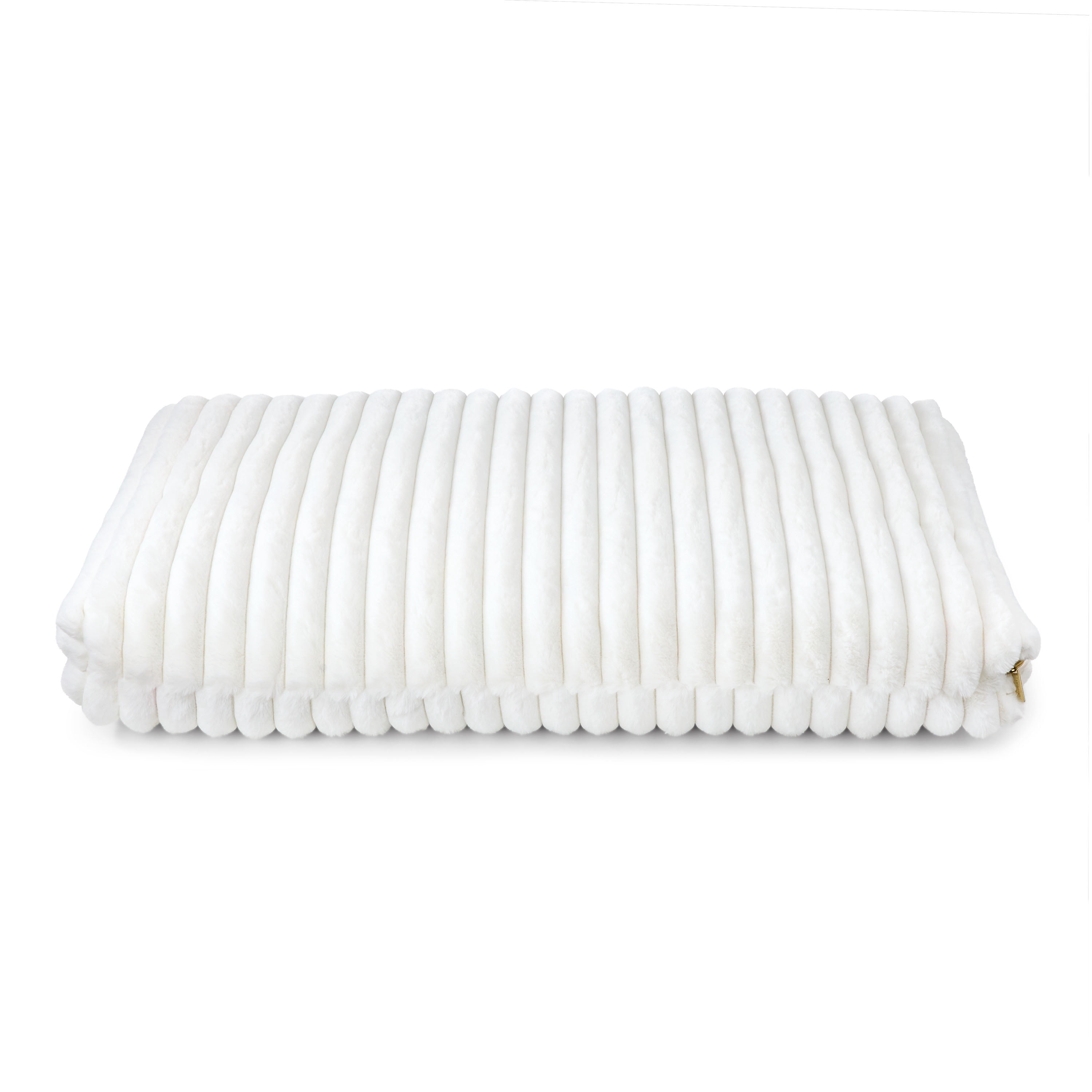 Vibrant Life Medium Ribbed Orthopedic Pet Bed, White, 35" x 26"