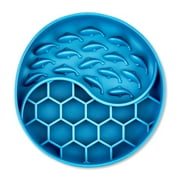 Vibrant Life Silicone Slow Feeder Bowl for Pets, Blue Fish