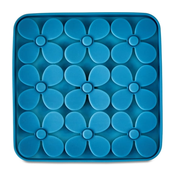 Vibrant Life Silicone Shamrock Snuffle Mat, Blue, 8" x 8"