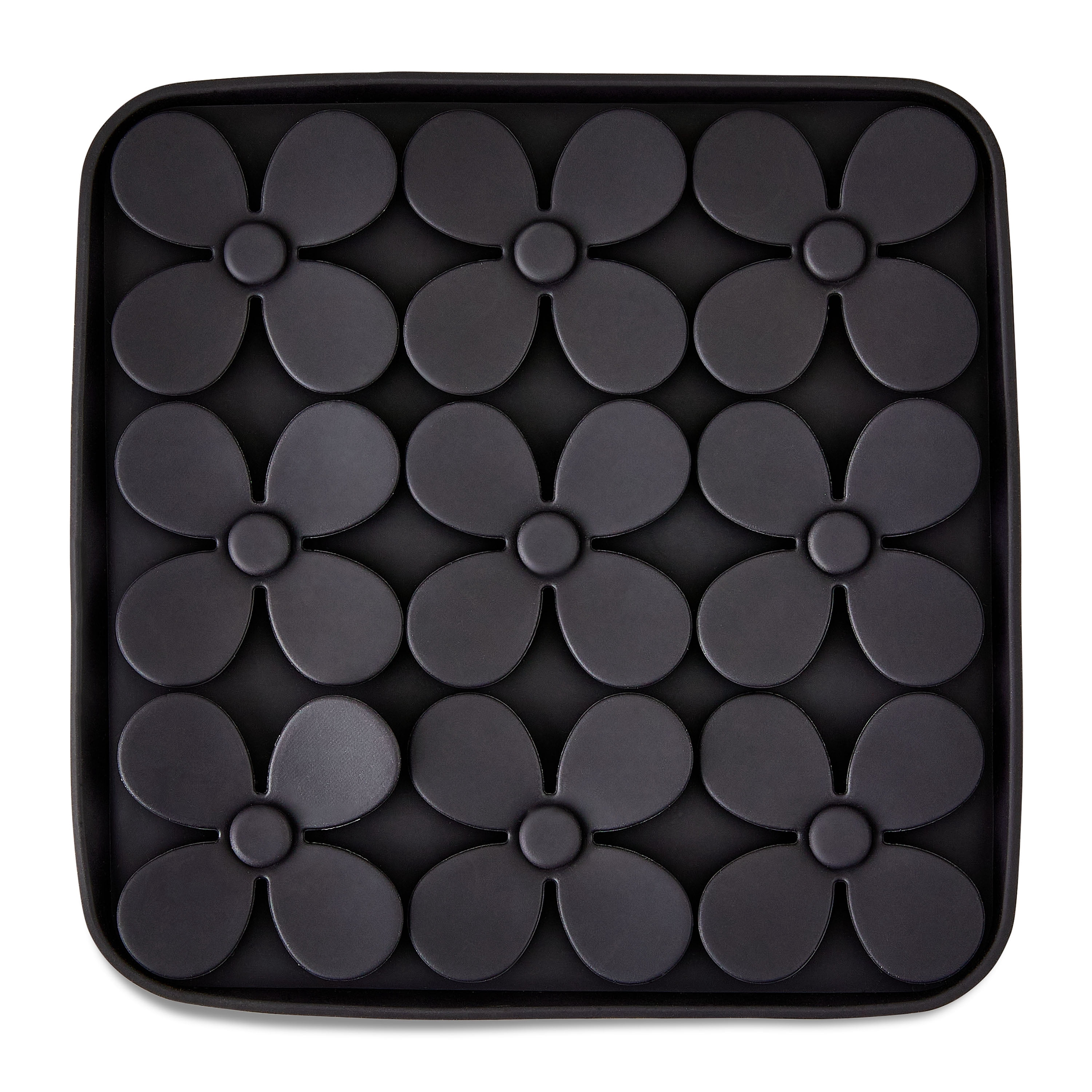 Vibrant Life Silicone Shamrock Snuffle Mat, Black, 8" x 8"