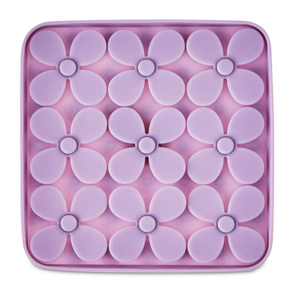 Vibrant Life Silicone Shamrock Snuffle Mat, Purple, 8" x 8"