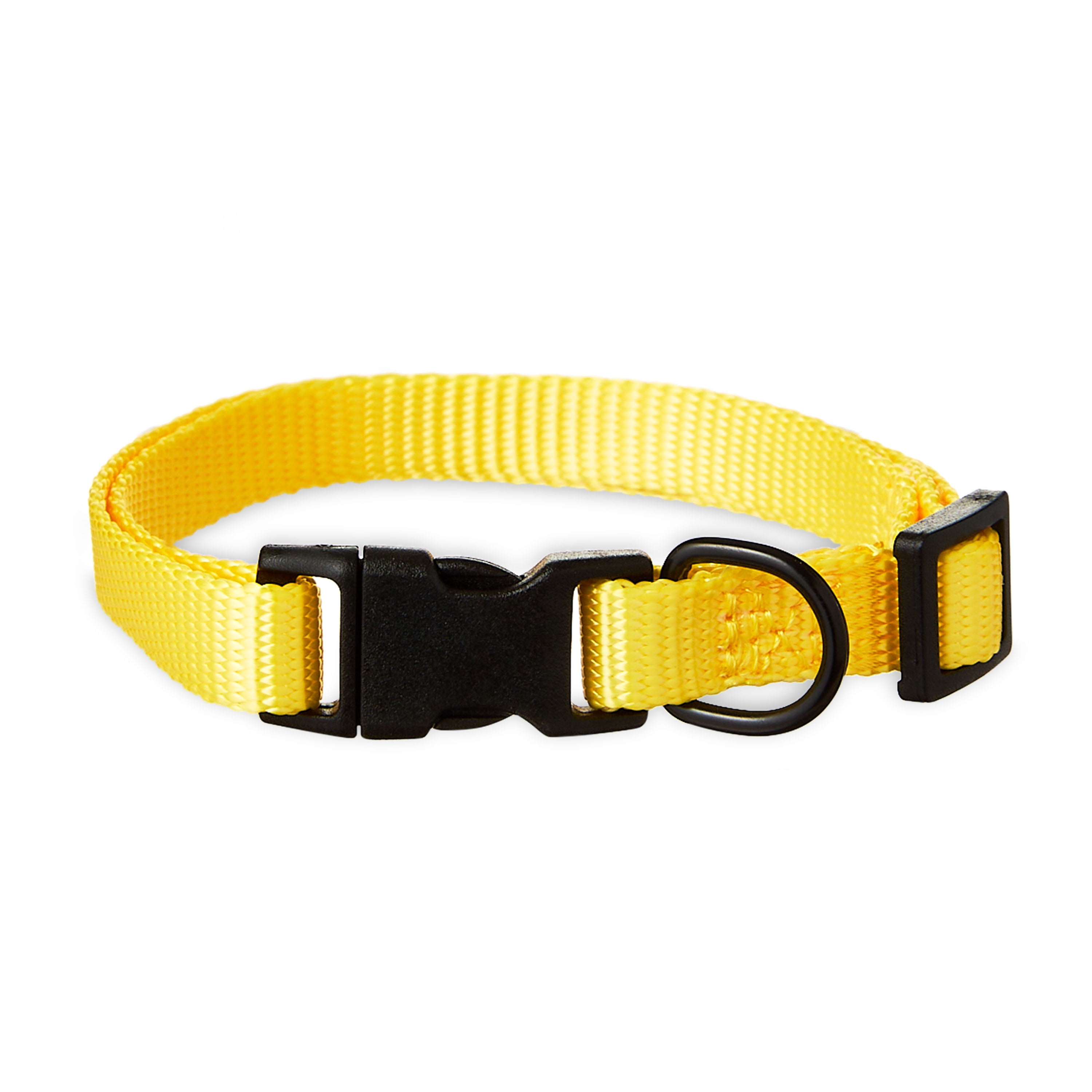 Vibrant Life Polyester Adjustable Dog Collar, Yellow, S