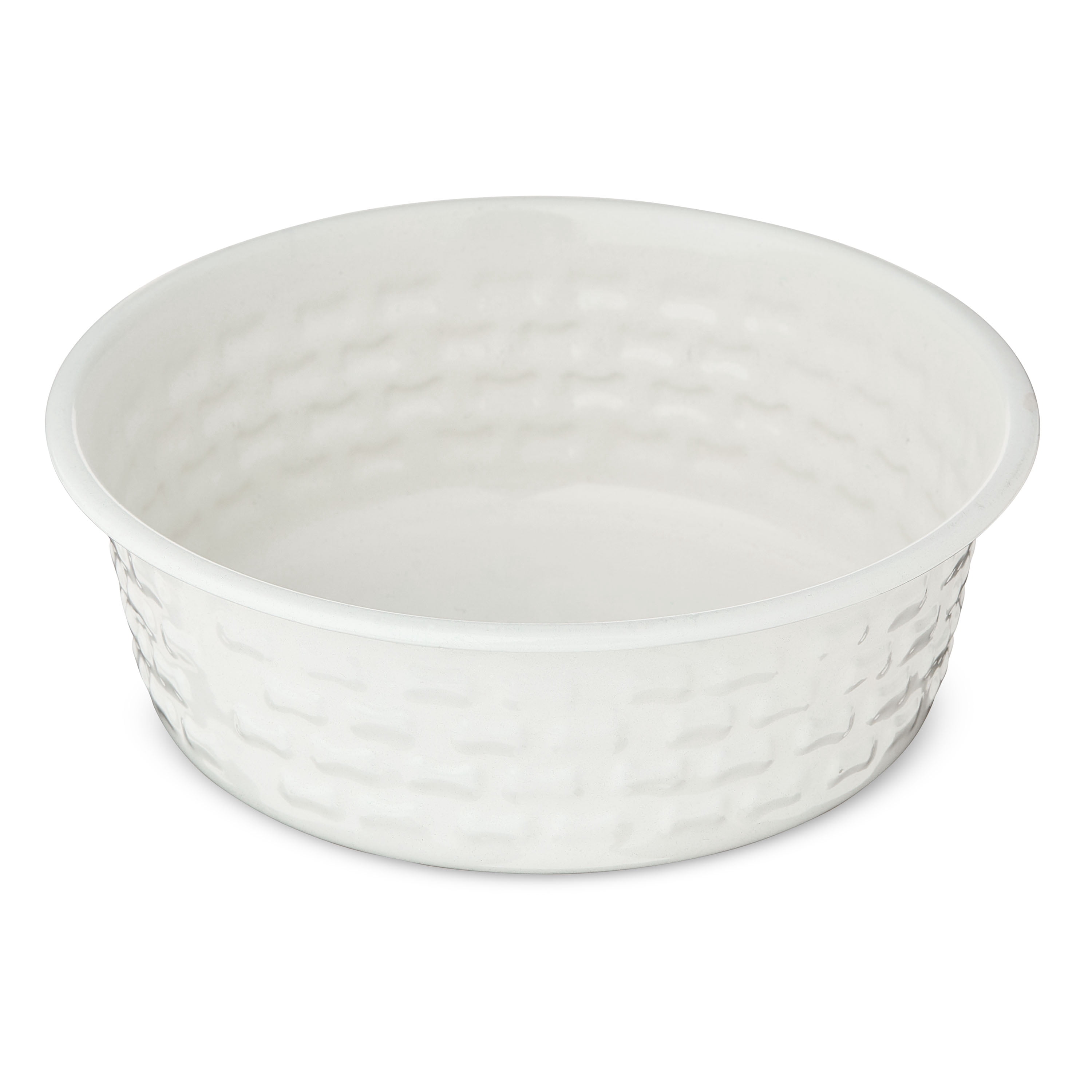 Vibrant Life Medium Stainless Steel Embossed Dog Bowl, White Bones