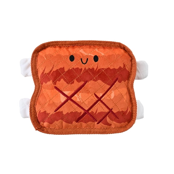 Vibrant Life Multicolor Tough Rib Plush Dog Toy with Squeaker and Crinkle Paper, Chew Level 3