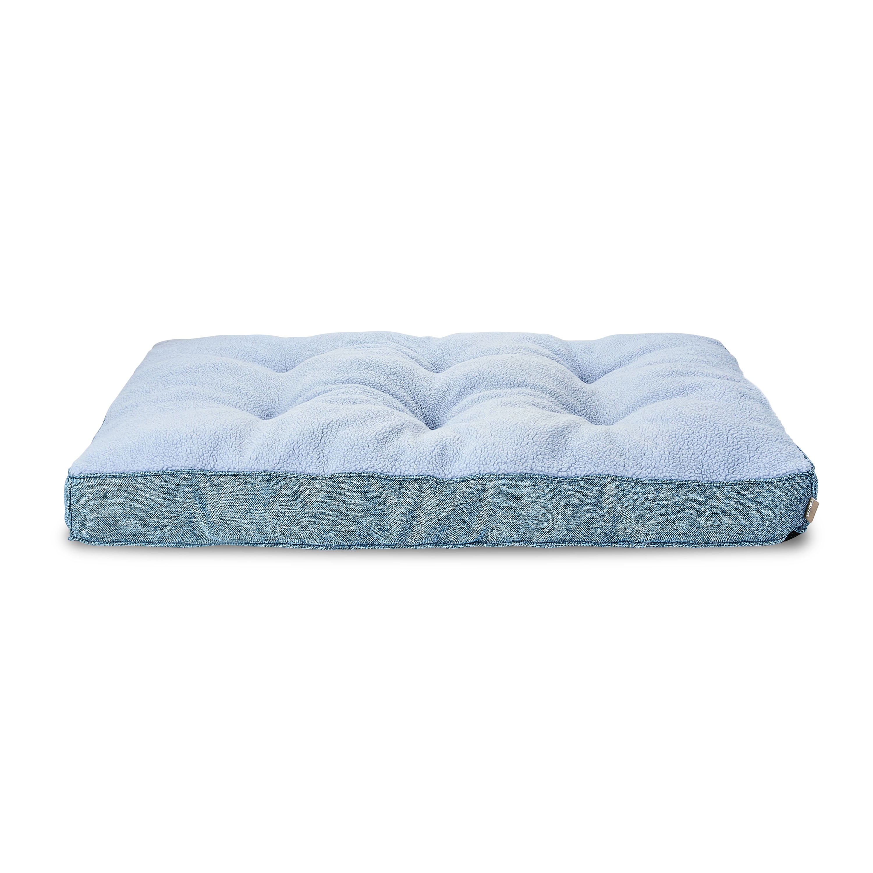Vibrant Life Extra Large Tweed and Sherpa Orthopedic Dog Bed, Blue, 48" x 35"