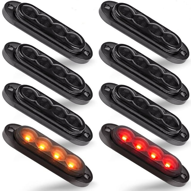VL.VICTOR 8pcs Oval Led OIF8 Trailer Side Marker Light Clearance