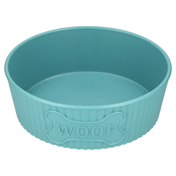Vibrant Life Large 7.5-Cup Woof Pet Bowl, Teal