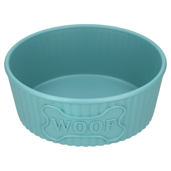 Vibrant Life Medium 3.6-Cup Woof Pet Bowl, Teal