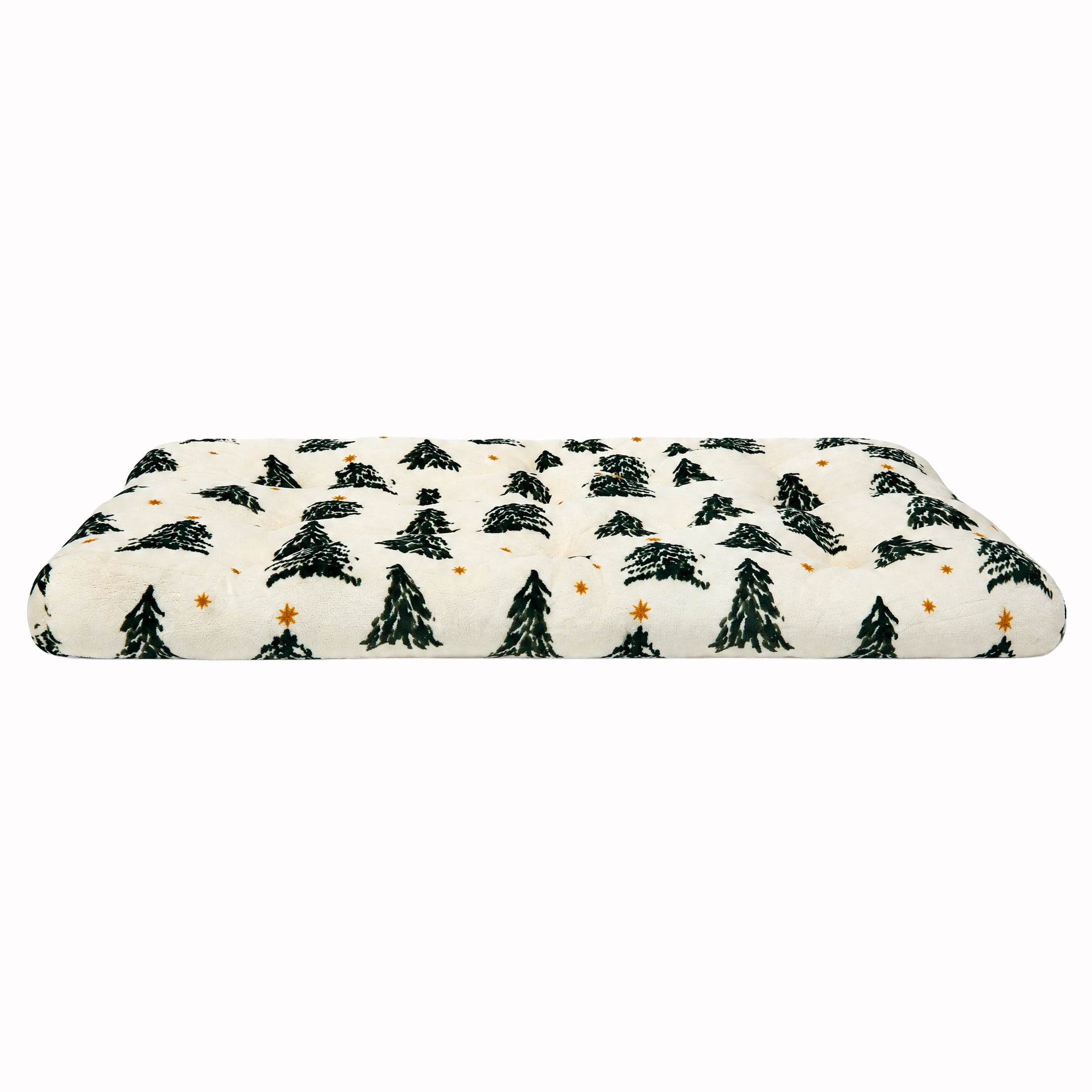 Vibrant Life Holiday Extra Large Ultra Soft Tufted Pet Bed, Trees and Stars, 38" x 48"