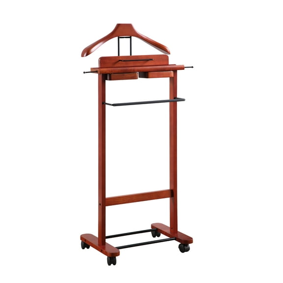 VL16204 Deluxe Wardrobe Valet in Dark Cherry