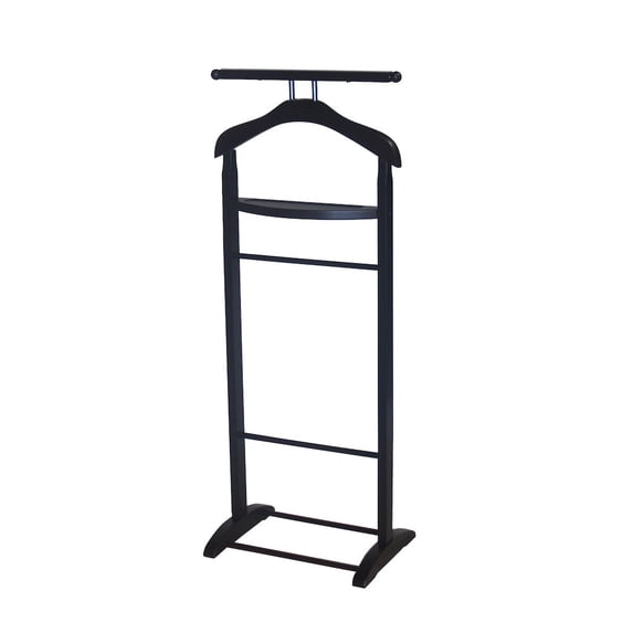 VL17014 Knight Valet with Extended Bar and Key Rack in Walnut