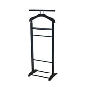 VL17014 Knight Valet with Extended Bar and Key Rack in Walnut
