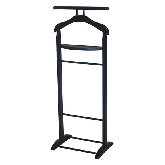 VL17016 Knight Valet with Extended Bar and Key Rack in Black