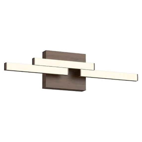 VL52718-WT-Kuzco Lighting-Anello Minor - 13W LED Bath Vanity-1.75 Inches Tall and 18.13 Inches Wide-Walnut Finish