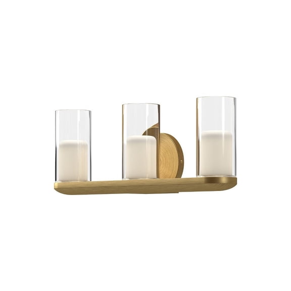 VL53519-BG/CL-Kuzco Lighting-Birch - 16W LED Bath Vanity-6.88 Inches Tall and 19 Inches Wide-Brushed Gold Finish